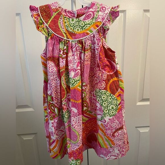 Southern Sunshine Kids Colorful Cotton Dress Size 4T - Picture 1 of 6